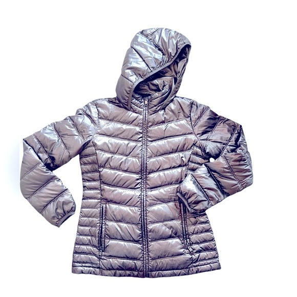BASS XS women’s silver lightweight duck down puffer jacket like-new condition - Picture 1 of 4